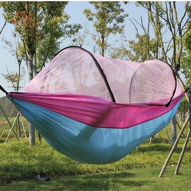 Swing Hammock Mosquito Net Camping Sleeping Hammock Tourist Swing Hanging Chair Outdoor Tent Hammock Swing Bed