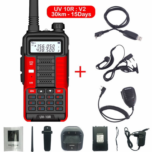 2021 Baofeng Professional Walkie Talkie UV10R 128 Channels VHF UHF Dual Band Two Way CB Ham Radio Baofeng UV5R Enhanced UV 10R