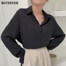 BGTEEVER Office Ladies Striped Women Blouses Tops Full Sleeve Loose Women Shirts Elegant Spring Blusas Mujer 2021