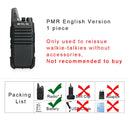 RETEVIS RT622 Mini Walkie Talkie PMR 446 PTT Walkie-talkies portátiles 2 uds Radio bidireccional Radio portátil para Hunting Hotel RT22