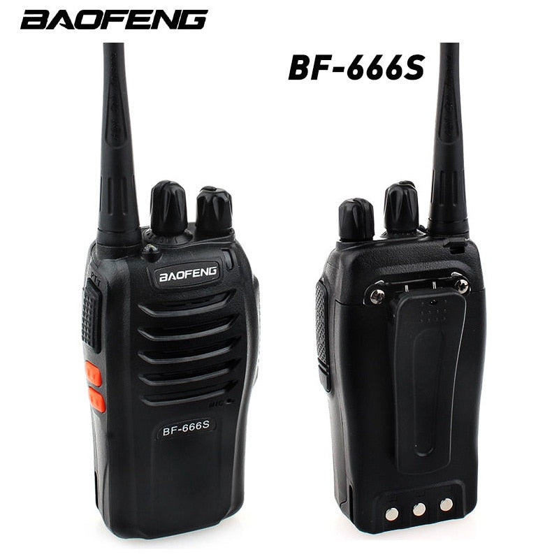 1Pcs Baofeng BF-666S Walkie Talkie Portable Radio 16CH UHF 400 - 470MHz 2800mAh Battery 5W Comunicador Transmitter Transceiver