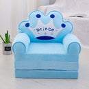 115CM Baby Kid Sofa Fashion Cartoon Crown Seat Child Chair Toddler Child Cover for Sofa Folding with Filling Material Mini Sofa