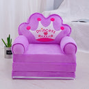 115CM Baby Kid Sofa Fashion Cartoon Crown Seat Child Chair Toddler Child Cover for Sofa Folding with Filling Material Mini Sofa