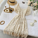 Sommer-feenhaftes Kleid-Frauen-französischer Art-Weinlese-Retro- Chiffon-Kleid-Hauch-Hülsen-beiläufiges elegantes Blumendruck-Kleid-Frauen 2022 Neu