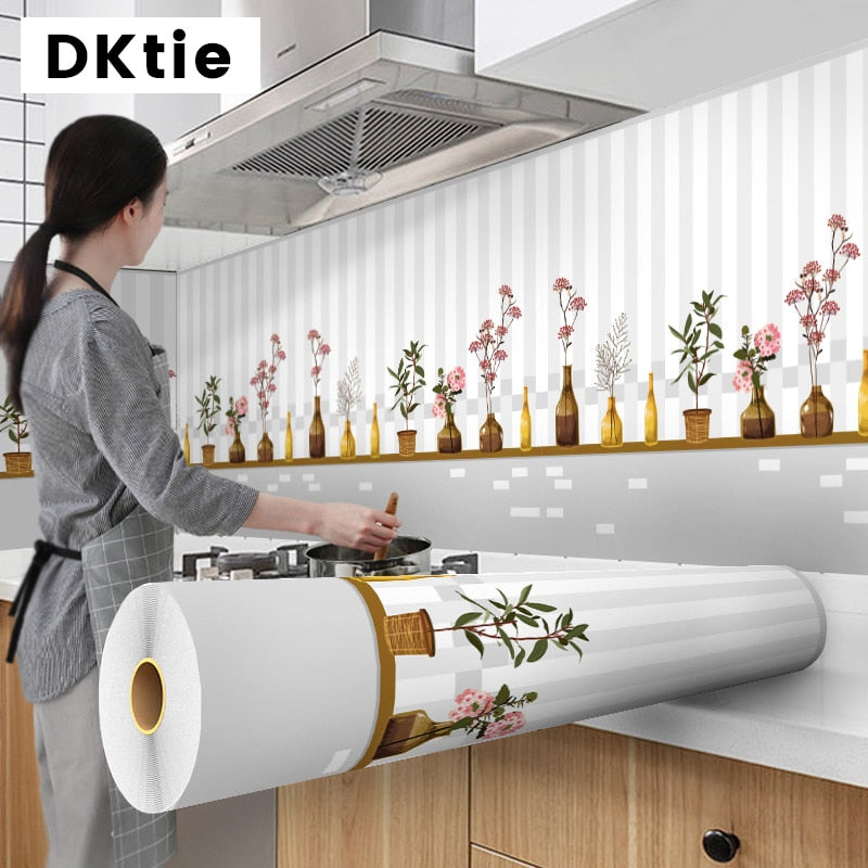 60X300cm Wallpaper Cartoon Modern Style For Kitchen Living Room Desktop Waterproof Furniture Self-Adhesive Paper Home Decoration