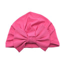 Diadema para bebé, sombrero con estampado de lazo, turbante elástico de algodón, diadema para cabeza infantil, gorro, gorro para niña, accesorios para el cabello para bebé
