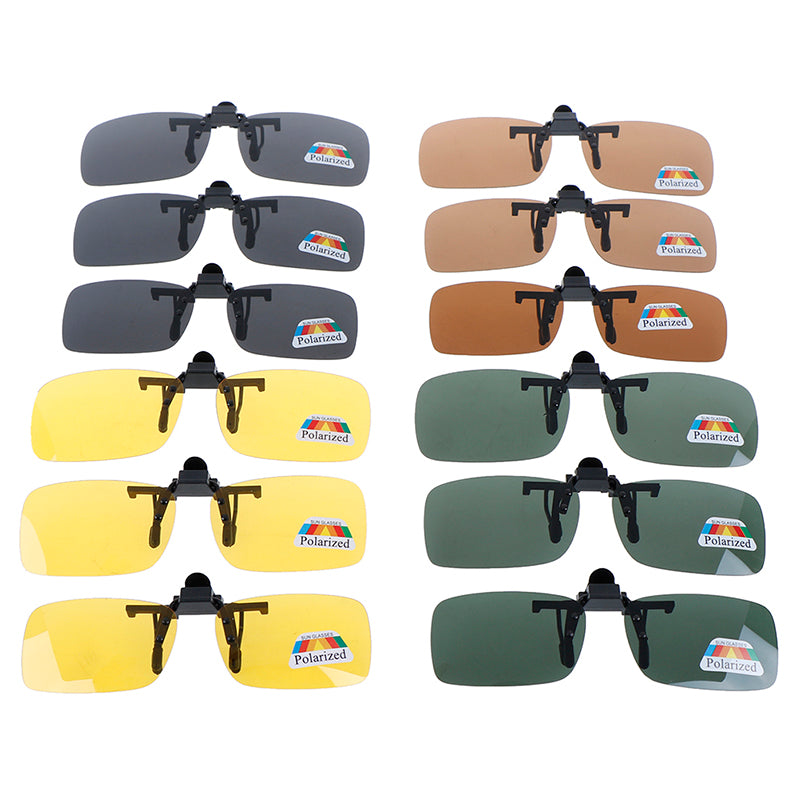 1 pieza de alta calidad Unisex Clip-on polarizado día visión nocturna lentes abatibles gafas de conducción UV400 gafas de sol para montar para exterior
