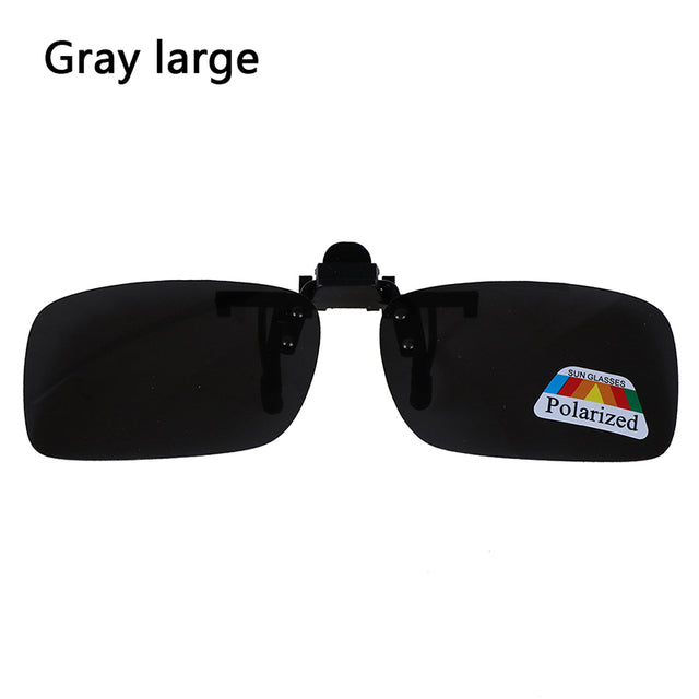 1 PC High Quality Unisex Clip-on Polarized Day Night Vision Flip-up Lens Driving Glasses UV400 Riding Sunglasses for Outside
