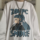 Men Long Sleeve T-shirts Autumn Print Gothic Vintage Ulzzang Cozy High Street Streetwear 5XL Baggy Korean Trendy Harajuku BF New
