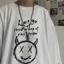 Men Long Sleeve T-shirts Autumn Print Gothic Vintage Ulzzang Cozy High Street Streetwear 5XL Baggy Korean Trendy Harajuku BF New