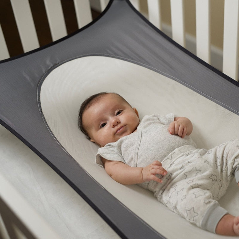 Infant Baby Hammock Newborn Kid Sleeping Bed Safe Detachable Baby Cot Crib Swing Elastic Hammock Adjustable Net Portable