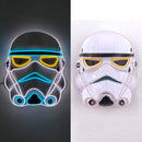 Glowing Neon EL Party Mask Halloween LED Mask Scary Cosplay Party Mask Light Up Masque Masquerad Mask Glow In The Dark
