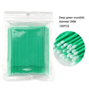 100 unids/bolsa microcepillo desechable para extensión de pestañas, hisopo para quitar pestañas individuales, microcepillo para herramientas de extensión de pestañas