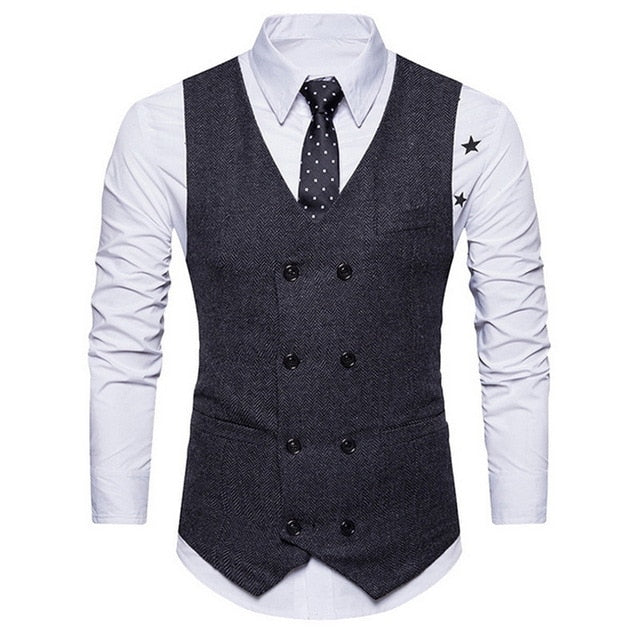 3 Pieces Business Blazer +Vest +Pants Suit Sets Men Autumn Fashion Solid Slim Wedding Set Vintage Classic Blazers Male Suit