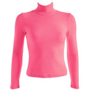 Women Long Sleeve Turtleneck Ribbed Knitted Sweater Neon Solid Slim Jumper Tops X7XC