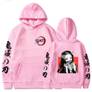 Demon Slayer Anime Sudadera con capucha Jerseys Tops Manga larga Casual Moda Tela