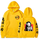 Demon Slayer Anime Sudadera con capucha Jerseys Tops Manga larga Casual Moda Tela
