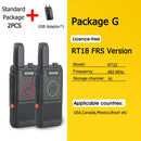 RETEVIS RT618 Mini Walkie Talkie Dual PTT Walkie-Talkie PMR 446 Portable Two-way Radio Walkie-talkies 2 pcs Hotel Restaurant FRS