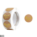 500pcs/Roll 2.5cm Thank You Stickers Seal Labels Gift Packaging Stickers Wedding Birthday Party Offer Stationery Sticker