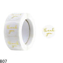 500pcs/Roll 2.5cm Thank You Stickers Seal Labels Gift Packaging Stickers Wedding Birthday Party Offer Stationery Sticker