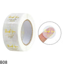 500pcs/Roll 2.5cm Thank You Stickers Seal Labels Gift Packaging Stickers Wedding Birthday Party Offer Stationery Sticker