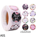 500pcs/Roll 2.5cm Thank You Stickers Seal Labels Gift Packaging Stickers Wedding Birthday Party Offer Stationery Sticker