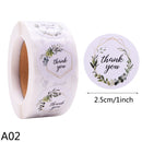 500pcs/Roll 2.5cm Thank You Stickers Seal Labels Gift Packaging Stickers Wedding Birthday Party Offer Stationery Sticker