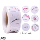 500pcs/Roll 2.5cm Thank You Stickers Seal Labels Gift Packaging Stickers Wedding Birthday Party Offer Stationery Sticker