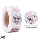 500pcs/Roll 2.5cm Thank You Stickers Seal Labels Gift Packaging Stickers Wedding Birthday Party Offer Stationery Sticker