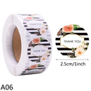 500pcs/Roll 2.5cm Thank You Stickers Seal Labels Gift Packaging Stickers Wedding Birthday Party Offer Stationery Sticker