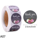 500pcs/Roll 2.5cm Thank You Stickers Seal Labels Gift Packaging Stickers Wedding Birthday Party Offer Stationery Sticker