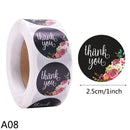 500pcs/Roll 2.5cm Thank You Stickers Seal Labels Gift Packaging Stickers Wedding Birthday Party Offer Stationery Sticker
