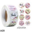 500pcs/Roll 2.5cm Thank You Stickers Seal Labels Gift Packaging Stickers Wedding Birthday Party Offer Stationery Sticker