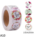 500pcs/Roll 2.5cm Thank You Stickers Seal Labels Gift Packaging Stickers Wedding Birthday Party Offer Stationery Sticker
