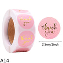 500pcs/Roll 2.5cm Thank You Stickers Seal Labels Gift Packaging Stickers Wedding Birthday Party Offer Stationery Sticker