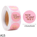 500pcs/Roll 2.5cm Thank You Stickers Seal Labels Gift Packaging Stickers Wedding Birthday Party Offer Stationery Sticker