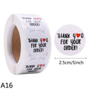 500pcs/Roll 2.5cm Thank You Stickers Seal Labels Gift Packaging Stickers Wedding Birthday Party Offer Stationery Sticker