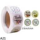 500pcs/Roll 2.5cm Thank You Stickers Seal Labels Gift Packaging Stickers Wedding Birthday Party Offer Stationery Sticker