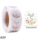 500pcs/Roll 2.5cm Thank You Stickers Seal Labels Gift Packaging Stickers Wedding Birthday Party Offer Stationery Sticker