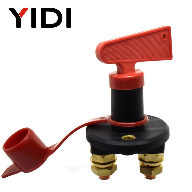 Car Battery Power Switch Disconnect Isolator Circuit Breaker Main Switch Kill Cut-off Switch Insulated Rotary Switch Key Truck