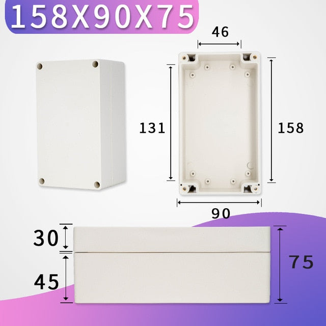 Caja impermeable para exteriores, caja de plástico, caja de proyecto electrónico, caja de conexiones impermeable para electrónica