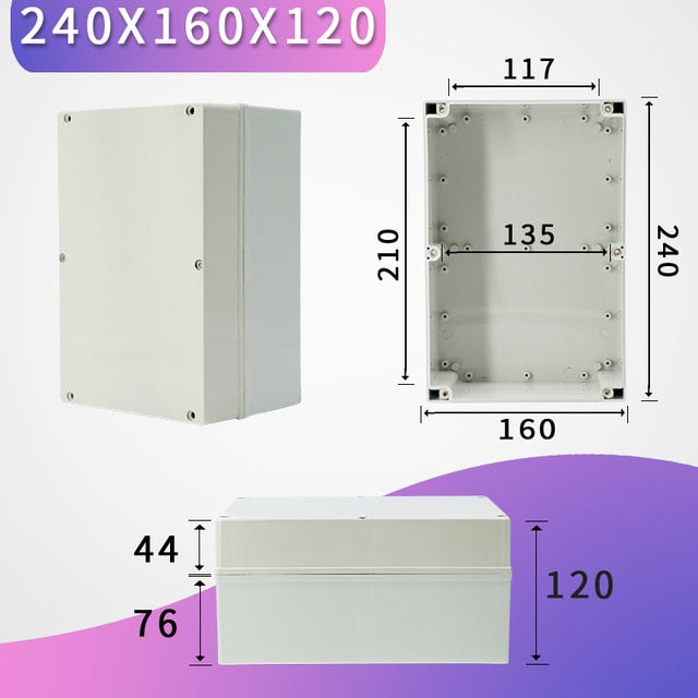 Outdoor Waterproof Case Enclosure Plastic Box Electronic Project Case Waterproof Junction Box for Electronics