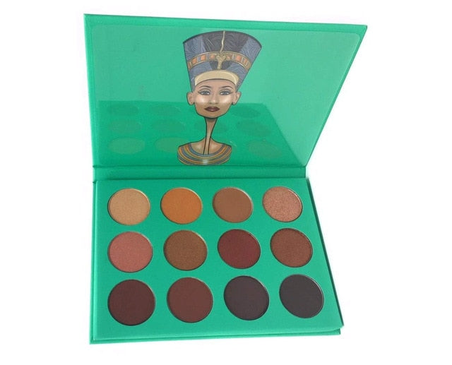 New spot Cleopatra 9 color eyeshadow pearl eyeshadow bronze color makeup disk 9 color  Cleopatra packaging eye shadow