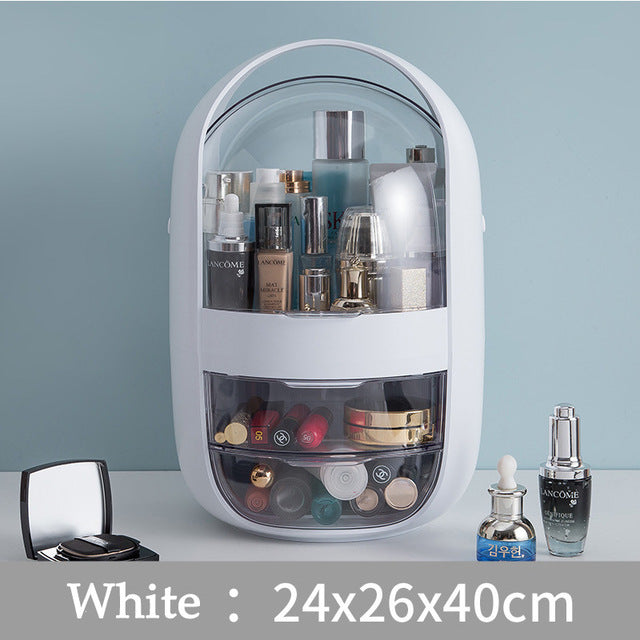 Fashion Big Capacity Cosmetic Storage Box Waterproof Dustproof Bathroom Desktop Beauty Makeup Organizer Skin Care Storage Drawer