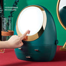 Caja de almacenamiento de cosméticos de gran capacidad a la moda, impermeable, a prueba de polvo, para baño, organizador de maquillaje de belleza, cajón de almacenamiento para el cuidado de la piel