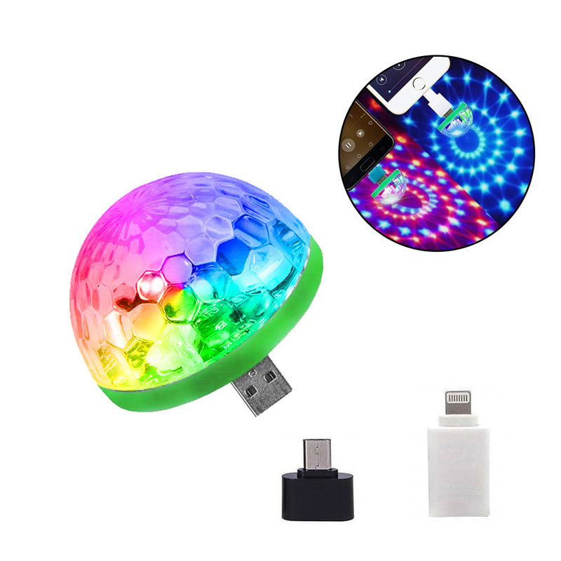 Tragbares Handy Bühnenlicht Mini RGB Projektionslampe Party DJ Discokugel Licht Innenlampen Club LED Magic Effect Projektor
