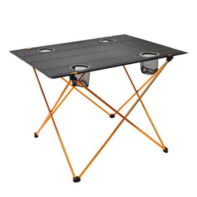 All Aluminum Alloy Folding Tables and Chairs Outdoor Picnic Table Set Ultra-light Casual Barbecue Camping Table Portable
