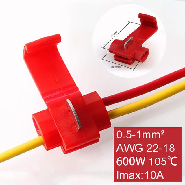 10 uds/20 piezas conector de Cable Scotch Lock Snap AWG22-10 sin romper Cable aislado Crimp empalme rápido terminales eléctricos