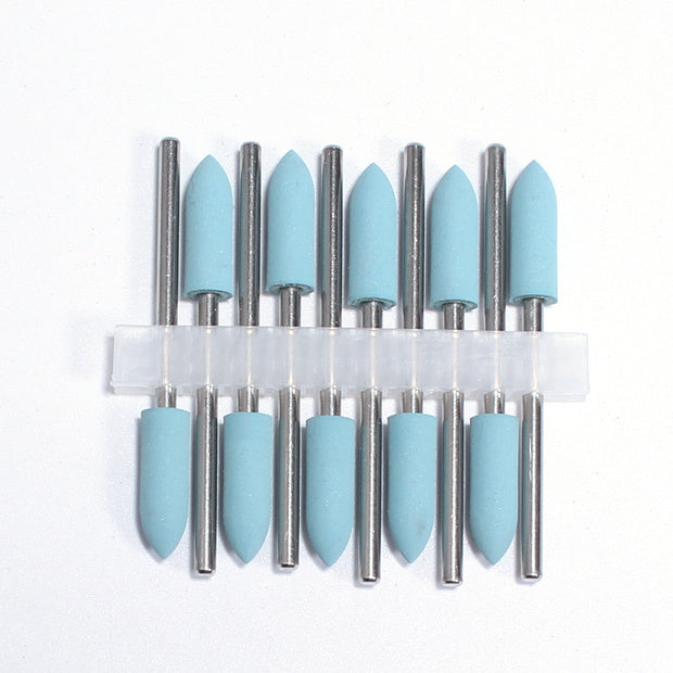 10pcs Silicone Nail Drill Bit Rubber Manicure Drills Electric Rotary Mills Cutter Cuticle Polishing Tools Nail Salon Accessories