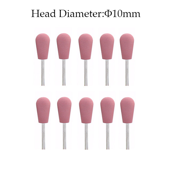 10pcs Silicone Nail Drill Bit Rubber Manicure Drills Electric Rotary Mills Cutter Cuticle Polishing Tools Nail Salon Accessories